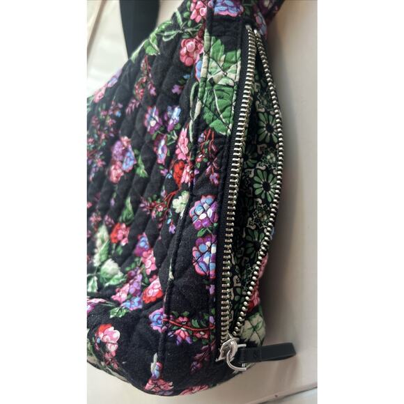 Vera Bradley Purse Crossbody Hipster Winter Berry Adjustable Pocket Black Purple - Picture 11 of 13